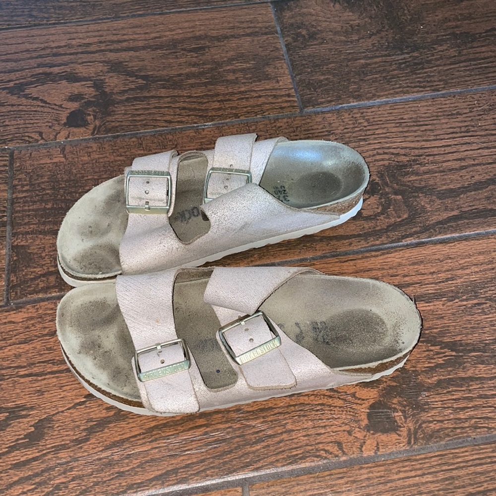 Birkenstock Arizona glitter pink sandals